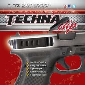 Techna Clip Handgun Retention for Glock Models (Excluding 42/43)
