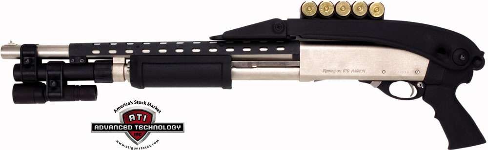 Adv. Tech. Stock Shotgun 12GA - Black Synthetic Folding Pump