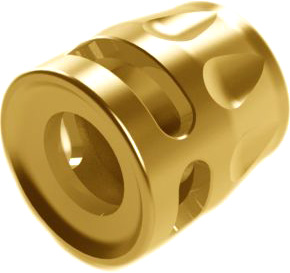 1/2X28 Gold Tin Mini Compensator for Firearms