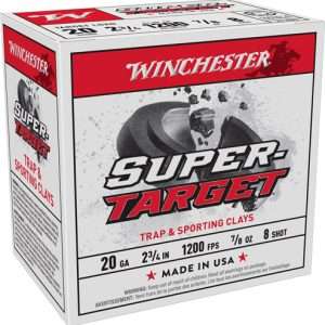Winchester Super Target 20GA 2.75" 7/8OZ #8 250RD CASE