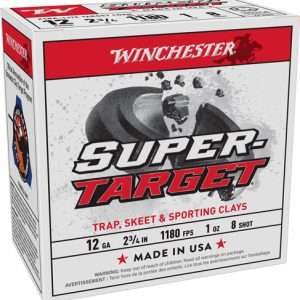 Winchester Target 12GA 2.75" 1oz #8 1180FPS 250RD Case