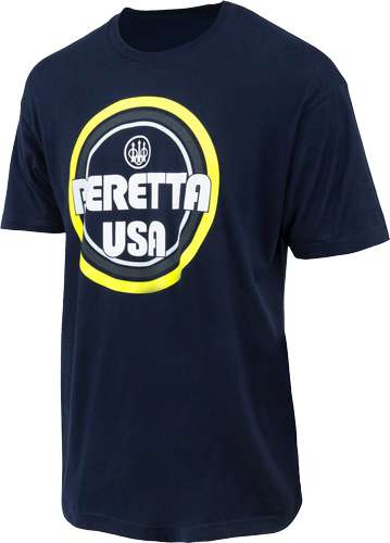 Beretta Navy Blue Logo T-shirt Retro Busa