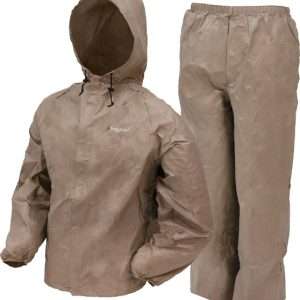 Frogg Toggs Rain Suit Men's Medium Khaki Ultra-Lightweight