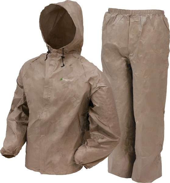 Frogg Toggs Rain Suit Men's Medium Khaki Ultra-Lightweight
