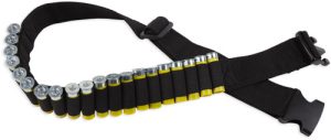 Adjustable Black Shotgun Ammo Belt - Holds 20 Shells