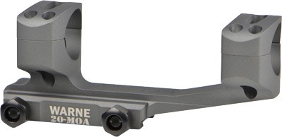 Warne X-Skel Mount 30mm 20MOA - Tactical Gray Lightweight Picatinny