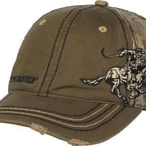 Winchester Rider Distressed Olive Green Ball Cap - Premium Quality