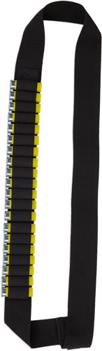 Bulldog Shotgun Ammo Bandolier - Holds 20 Shells, 2" Webbing, Black
