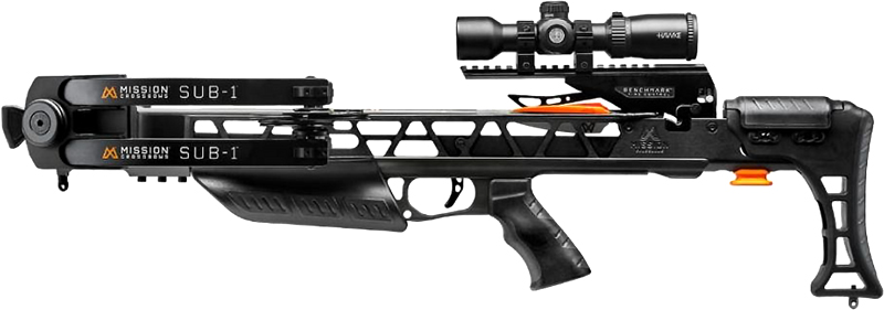 385FPS Black Mission Crossbow Sub-1 Package - Precision and Power