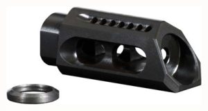YHM Slant Muzzle Brake/Comp for 6.8/7.62/9mm Calibers - 1/2x36 Threads