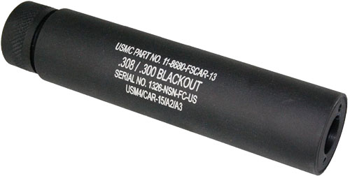 Guntec AR10 Slip Over Fake Muzzle Brake - Black Steel - 6 oz
