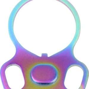Guntec AR15 Ambi Single Point Sling Adapter - Rainbow PVD