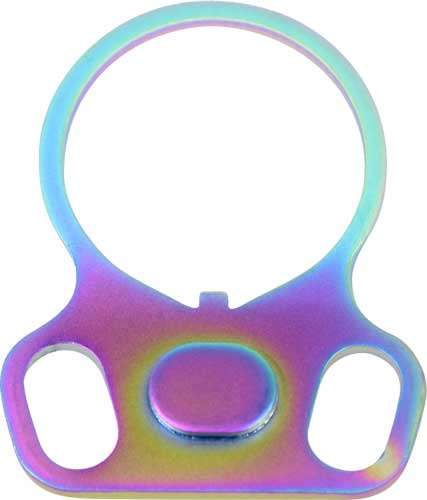 Guntec AR15 Ambi Single Point Sling Adapter - Rainbow PVD