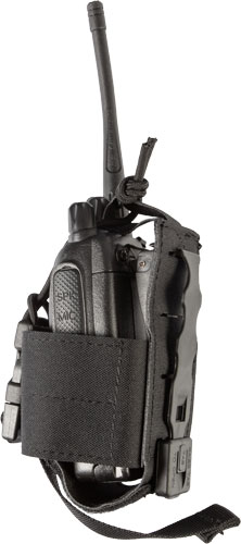 Small Black Laminate Radio Pouch for Professionals
