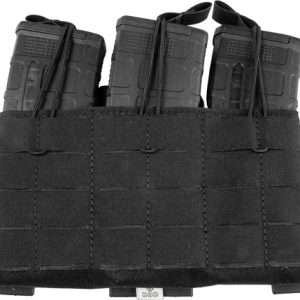 Grey Ghost GE Triple Mag Panel Black Laminate 5.56 Mag Pouch