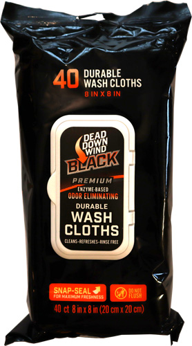 DDW BLACK PREMIUM WASH CLOTHS 40CT