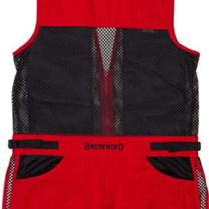 BROWNING MESH SHOOTING VEST R-HAND YOUTH'S LG BLACK/RED