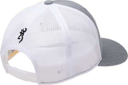 BROWNING CAP MUSTANG 110 MESH BACK REC FLAG PATCH GRAY