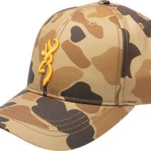 BROWNING CAP DURAWAX CAMO VINTAGE TAN BUCKMARK OSFM*