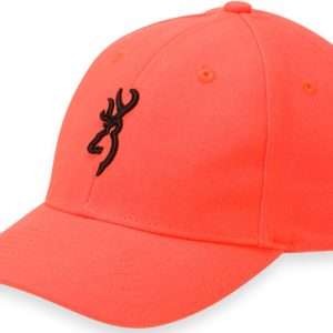 BROWNING CAP YOUTH SAFETY ORANGE W/3D BUCK MARK LOGO ADJ