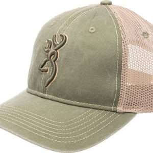 BROWNING CAP COLCORD MESH BACK GREEN OSFM*