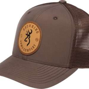 BROWNING CAP SELMAN LEATHER CIRCLE PATCH BROWN