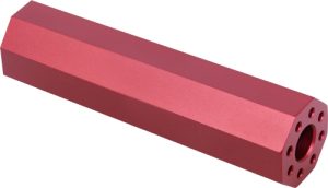 GUNTEC AR15 FAKE SUPPRESSOR 4.5" 1/2X28 THREADS RED