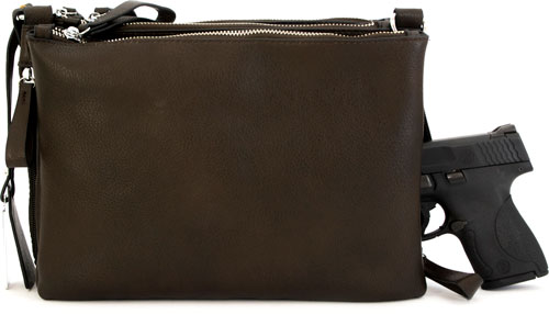 CAMELEON IRIS CONCEALED CARRY PURSE-CROSS BODY STYLE BROWN - Image 4
