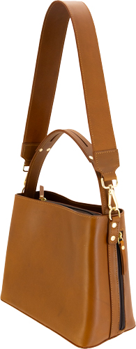 CAMELEON S&W BUCKET TOTE CONCEALED CARRY PURSE BROWN
