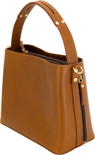 CAMELEON S&W BUCKET TOTE CONCEALED CARRY PURSE BROWN - Image 2