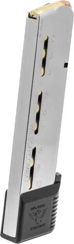 WILSON MAGAZINE 1911 ETM 45ACP 10RD SS EXT. POLYMER PAD