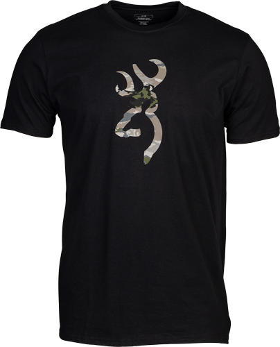BROWNING SS T-SHIRT CAMO BUCKMARK BLACK/OVIX LARGE - Image 2