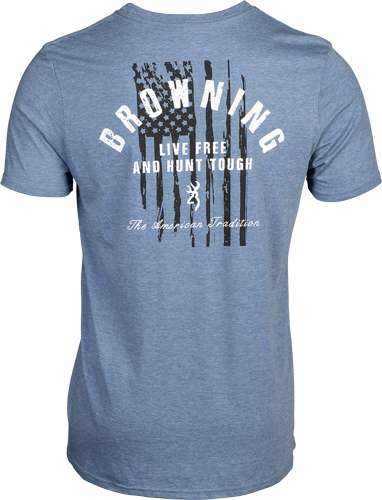 BROWNING SS T-SHIRT HUNT TOUGH BLUE XLARGE