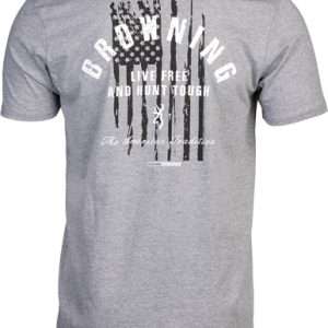 BROWNING SS T-SHIRT HUNT TOUGH HEATHER GRAY XXLARGE