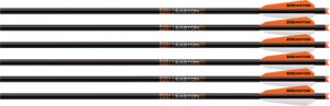 EASTON XBOW BOLT 9MM CARBON 22" W/3" VANES HALF MOON 6-PK