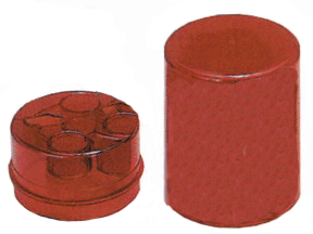 LEE DIE STORAGE BOX FOR 3 DIES ROUND STYLE RED PLASTIC