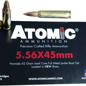 ATOMIC 5.56X45 62GR FMJ 500RD BULK