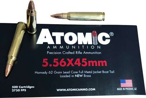 ATOMIC 5.56X45 62GR FMJ 500RD BULK