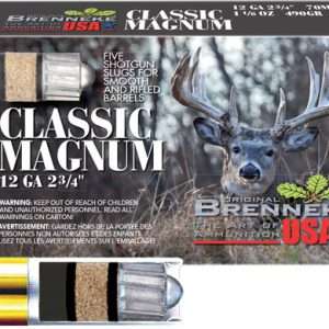 BRENNEKE USA CLASSIC MAG 12GA 2.75" 1-1/8OZ SLUG 5RD 50BX/CS