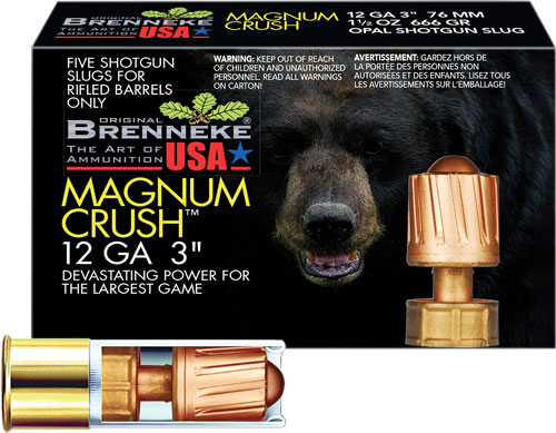 BRENNEKE USA MAGNUM CRUSH 12GA 3" 1-1/2OZ SLUG 5RD 50BX/CS - Image 2