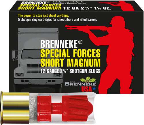 BRENNEKE USA SHORT MAG 12GA 2.75" SLUG 5RD 50BX/CS