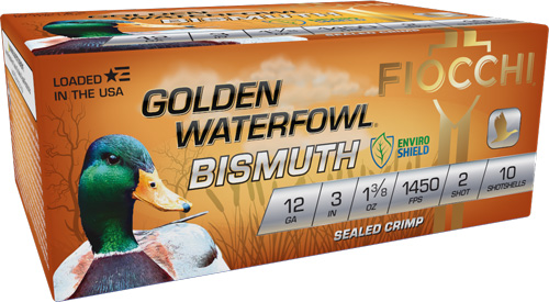 FIOCCHI GOLDEN BISMUTH 12GA 3" 1-3/8OZ #2 1450FPS 10RD 10BX/C