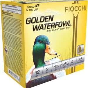 FIOCCHI GOLDEN WATERFOWL 12GA 3" 1-1/4OZ #4 25RD 10BX/CS