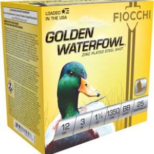 FIOCCHI GOLDEN WATERFOWL 12GA 3" 1-1/4OZ #BB 25RD 10BX/CS