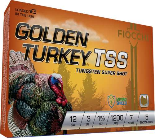 FIOCCHI GOLDEN TURKEY TSS 12GA 3" 1-5/8OZ #7 5RD 10BX/CS