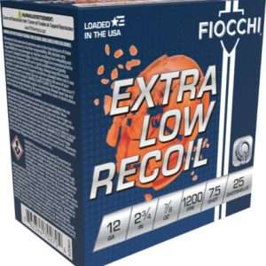 FIOCCHI LOW RECOIL 12GA 2.75" 7/8OZ #7.5 1200FPS 250RD CASE