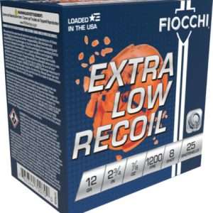 FIOCCHI LOW RECOIL 12GA 2.75" 7/8OZ #8 1200FPS 250RD CASE