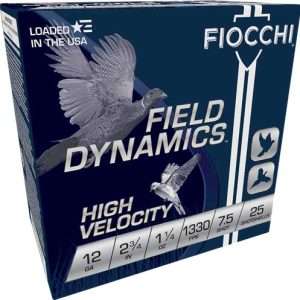 FIOCCHI 12GA 2.75" 1-1/4OZ #7.5 1330FPS 25RD 10BX/CS
