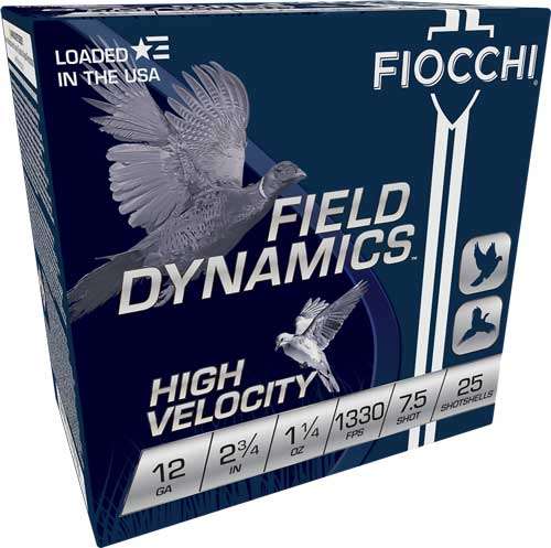 FIOCCHI 12GA 2.75" 1-1/4OZ #7.5 1330FPS 25RD 10BX/CS