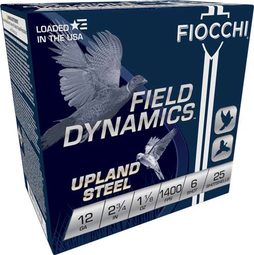 FIOCCHI STEEL 12GA 2.75" 1-1/8OZ #6 25RD 10BX/CS